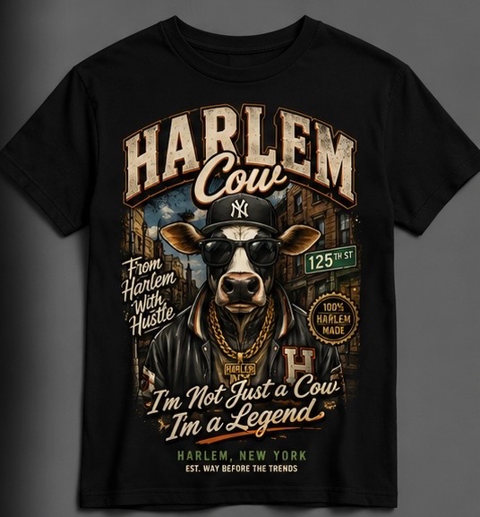 SuggaWayz " the Harlem cow" t-shirt
